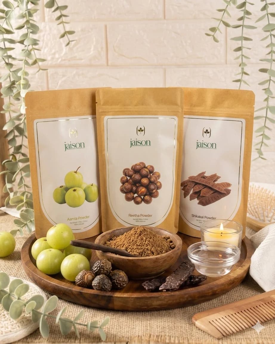 Hair Care Trio — 100% natural Ayurvedic combos powder | Jaison Herbals