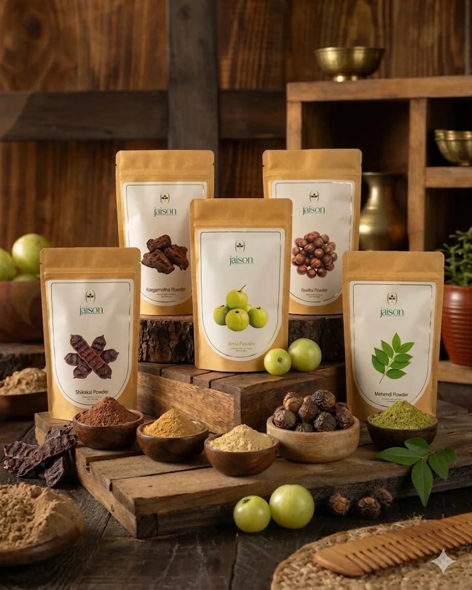 Premium Herbal Hair Care Combo — 100% natural Ayurvedic combos powder | Jaison Herbals